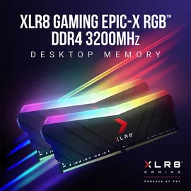 PNY XLR8 Gaming Epic-X RGB DDR4 3200MHz 8GB Desktop Memory Single Pack, Schwarz