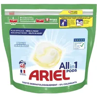 Ariel All-in-1 Pods Waschmittelkapseln, 40 Waschgänge, empfindliche Haut, wirksam auch bei Kälte, dermatologisch getestet