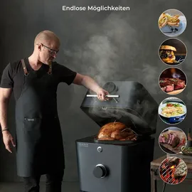 The Meat Makers The MeatStick-Set, Fleischthermometer mit Xtender-Ladegerät, Farbe: schwarz