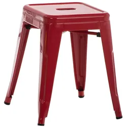 PROREGAL Hocker YOSEMITE HxBxT 46x40x40cm Metall Rot