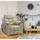 CLP Sessel Andover Kunstleder creme