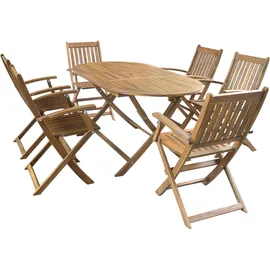 prestige home living outdoor Boston Set 7-tlg. Akazienholz