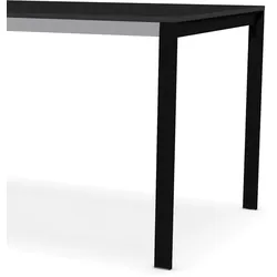 Kristalia be-Easy Fenix-NTM® Indoor Tisch ausziehbar 89 x 170 / 210 / 250cm | Tischplatte schwarz Ingo 0720, Beine schwarz lackierter Stahl