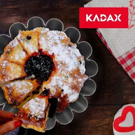 Kadax Gugelhupfform, aus Blech mit Antihaftbeschichtung, 15.5 cm, Schwarz