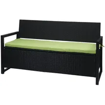MCW Poly-Rattan 3er Sitzbank F39 anthrazit Grün,