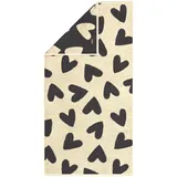 CAWÖ Heart Beats Handtuch 50 x 100 cm grau