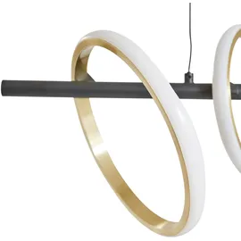 LUCANDE Madu 5-flg. LED 92,5 cm schwarz/gold/weiß