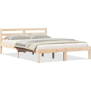 vidaXL vidaXL, Bettgestell mit Kopfteil 140x220 cm)