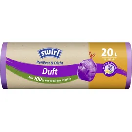 Swirl Duft-Müllbeutel Vanille-Lavendel 20 L Reißfest | Rolle 12 Stück