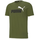 Puma ESS+ 2 Col Logo Tee, Männer T-Stück, Olive Green,