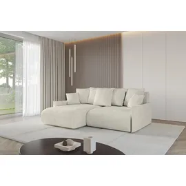 altdecor Ecksofa Cord 2-Sitzer Beige