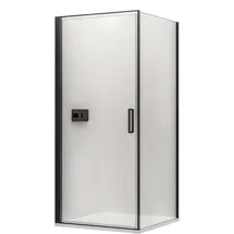 Bernstein EX416S Eckdusche mit Drehtür 90 x 195 cm Schwarz matt Echtglas