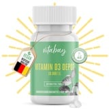 Vitabay - Vitamin D3 Depot 10.000 I.E. - 120 Vegane Tabletten - Vitamin D Hochdosiert 10000 Vitamin D 10000 Vitamin D3 Kapseln Vitamin D Tabletten - Vit D Vitamin D Kapseln Vit D3 Vitamin D3 10000