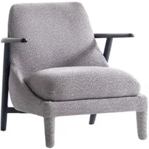 JVMöbel Ohrensessel Luxus 1 Sitzer Polster Stoff 87 x 83 x 70 cm Grau