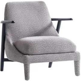 JVMöbel Ohrensessel Luxus 1 Sitzer Polster Stoff 87 x 83 x 70 cm Grau