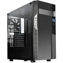 Silverstone SST-PS14B-E - Precision Towerr ATX Computergehäuse, Seitenteil aus gehärtendem Rauchglas, schwarz