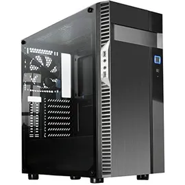 Silverstone SST-PS14B-E - Precision Towerr ATX Computergehäuse, Seitenteil aus gehärtendem Rauchglas, schwarz