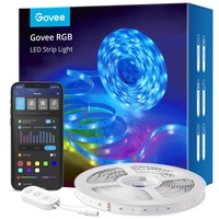 Govee WiFi LED Strip 5m, Smart RGB LED Streifen für weihnachten deko, App-steuerung, Farbwechsel, Musik Sync, funktioniert mit Alexa und Google Assistant