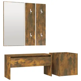 vidaXL Garderoben-Set Räuchereiche Holzwerkstoff