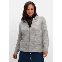 sheego Strickjacke in grau