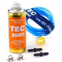TEC 2000 Motorreiniger - Injektionsreinigungsset - Diesel Injektor Einspritzdüsen Reiniger 375ml - Kraftstoffadditiv zur Systemreinigung von Injektoren - Motorspülung Motorpflege Diesel Zusatz