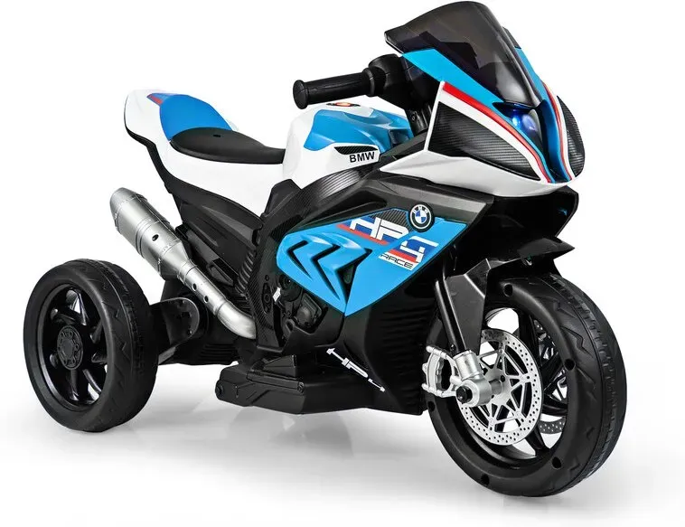 Elektrisches Dreirad-Motorrad für Kinder mit Musik, Maße 82,5 × 42 × 54 cm, Blau