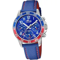 Lotus 0 mm Leder blaurot Armbanduhr