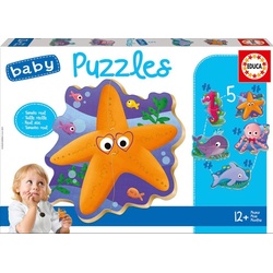 Educa Baby Puzzles Sea Animals 2x2/2x3/4 Teile (14 -Teile)