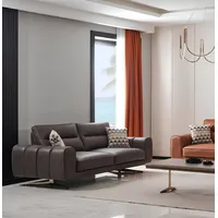 JVmoebel Sofa Design Sofa 3 Sitzer Leder Couch Polster Sofas Möbel Couchen Modern, Made in Europa braun