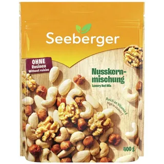 Seeberger Nusskernmischung 7er Pack: Pure Nuss-Mischung aus knackigen Haselnusskernen, Mandeln, Walnüssen & Cashewkernen - intensives Nuss-Aroma, glutenfrei (7 x 400 gr)