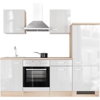 Flex-Well Küche »Florenz«, Breite 220 cm, mit und ohne E-Geräten lieferbar, weiß