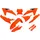 UFO PLAST full KIT Orange fluoro Ktm SX 300 2023-2024