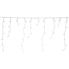 FHS International LED Eisregen Lichterkette 168 LEDs, 4 m, Timer außen 168er