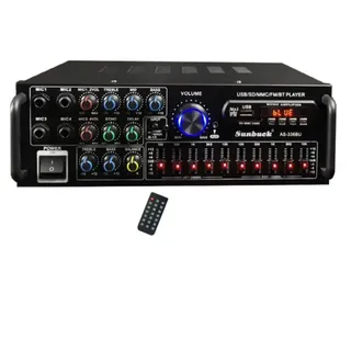 2000W HiFi Verstärker Bluetooth Vollverstärker Digital Audio Amplifier FM Auto EU plug - Schwarz