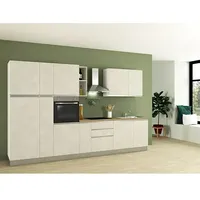 Marinelli Cucine Vormontierte Küchenzeile Marina  (Breite: 345 cm, Weiß, Mit Elektrogeräten, Spüle rechts)