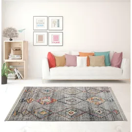 Mozato Novel Webteppich 4971, Grau, Textil, Abstraktes, rechteckig, 160x240 cm, Teppiche & Böden, Teppiche, Moderne Teppiche