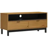 vidaXL FLAM TV-Lowboard 110x40x50 cm Braun Massivholz