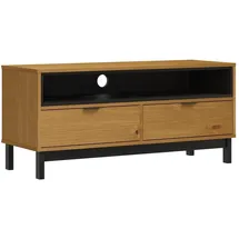 vidaXL FLAM TV-Lowboard 110x40x50 cm Braun Massivholz