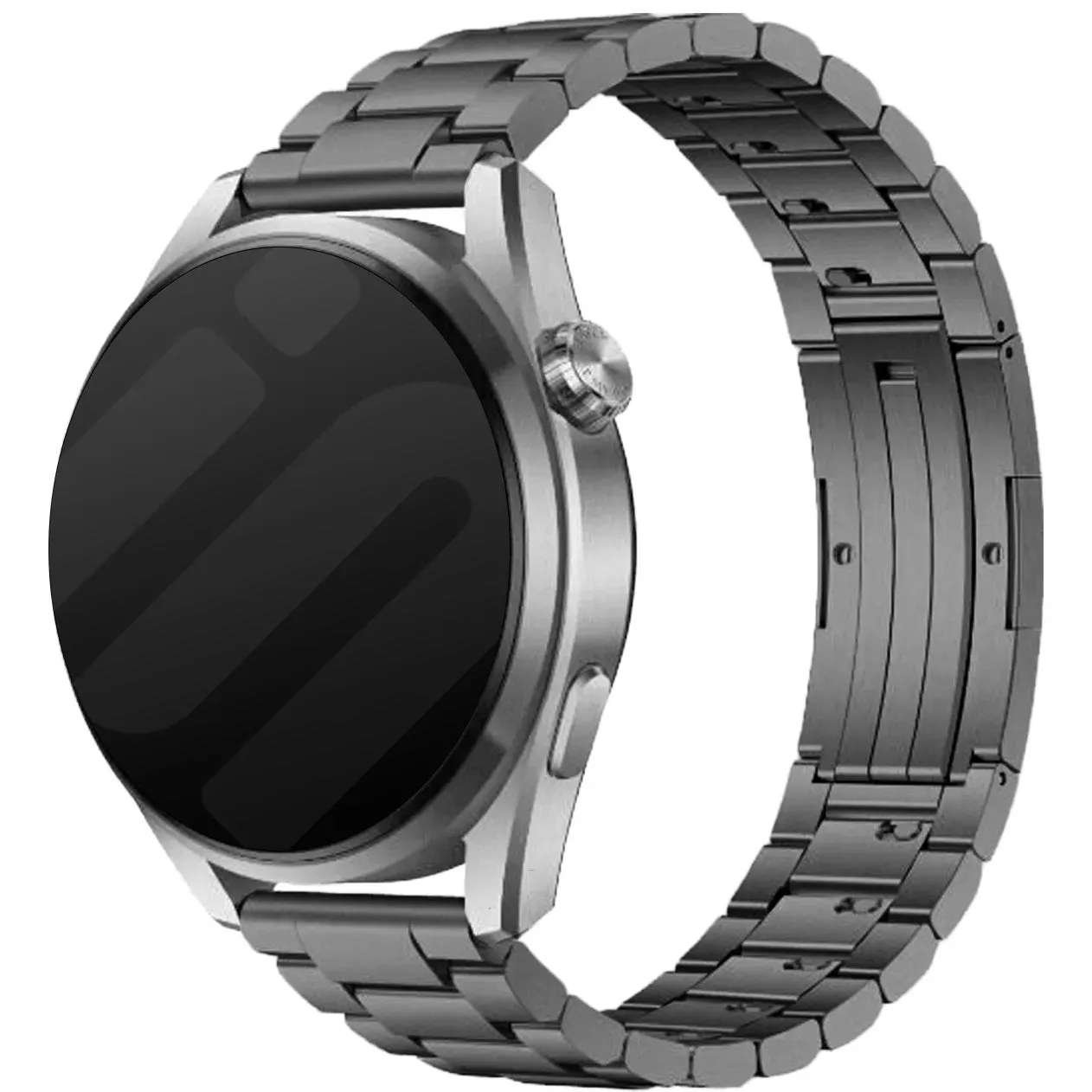 Strap-it Xiaomi Watch S1 (Active) Armband Titan 'One Push' für Xiaomi Watch S1  - Graphit - Butterfly-Verschluss