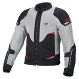 Macna Hurracage Motorrad Textiljacke, hellgrau/schwarz/rot, M