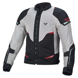 Macna Hurracage Motorrad Textiljacke, hellgrau/schwarz/rot, M