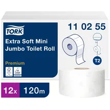 TORK Toilettenpapier Mini Jumbo 3-lagig weiß 12 Rollen à 120 m,