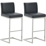 CLP 2er Set Barhocker Paros Kunstlederbezug, creme