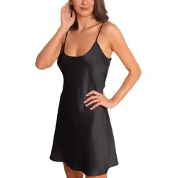 Lady Avenue Pure Silk Strap Dress Schwarz Seide Large Damen