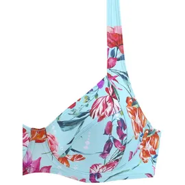 SUNSEEKER Bügel-Bikini-Top Damen hellblau-bedruckt Gr.36 Cup E