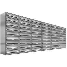 AL Briefkastensysteme 51er Premium Edelstahl silber