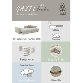 Jockenhöfer GRUPPE Kampen L-Form, 288x130 cm", Chenille Ottomane beidseitig grün grün