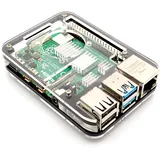 BerryBase Slim Acryl Gehäuse für Raspberry Pi 4, stackable, transparent/schwarz