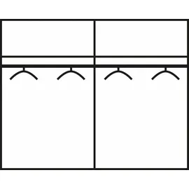 Rauch »Freiham Drehtürenschrank Schrank Garderobenschrank Breite 91cm«, Schlafzimmerschrank mit Spiegel und Griffmulden BESTSELLER