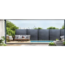 GROJA Steckzaun Rhombus 180 x 180 cm Steingrau